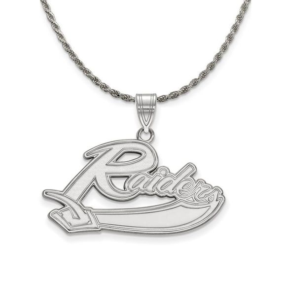 Sterling Silver Mt Union College Large Pendant Necklace - 20 Inch